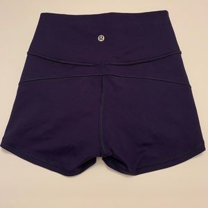 High waisted lululemon purple shorts size 4